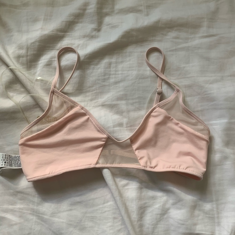 Pink mesh bikini top